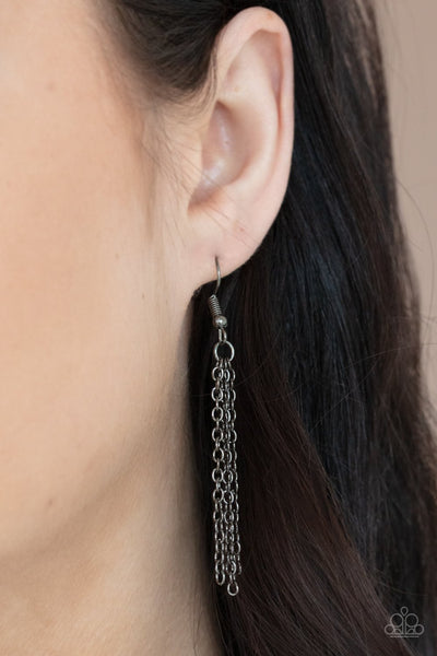 Paparazzi Ice Age Intensity - Black Necklace