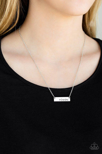 Paparazzi Best Grandma Ever - Silver Necklace
