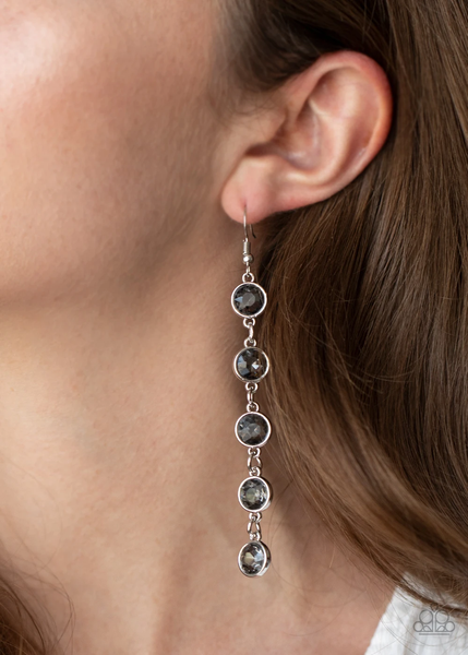 Paparazzi Trickle Down Twinkle - Silver Earrings