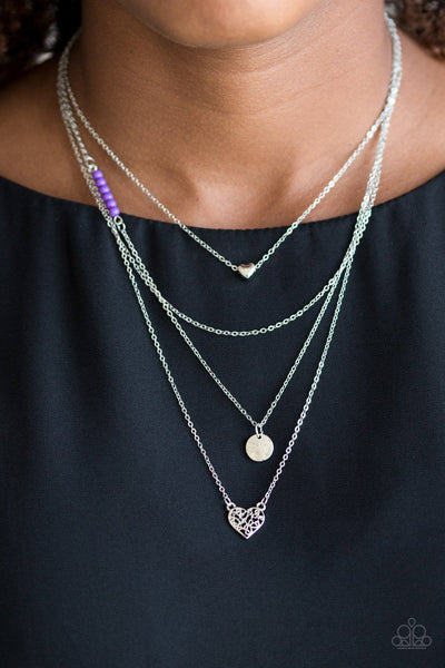 Paparazzi Gypsy Heart - Purple Necklace
