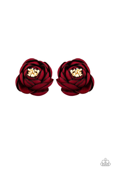 Paparazzi Dapper In Dahlias - Red Hair Clip