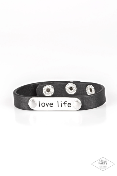Paparazzi Love Life - Black Bracelet