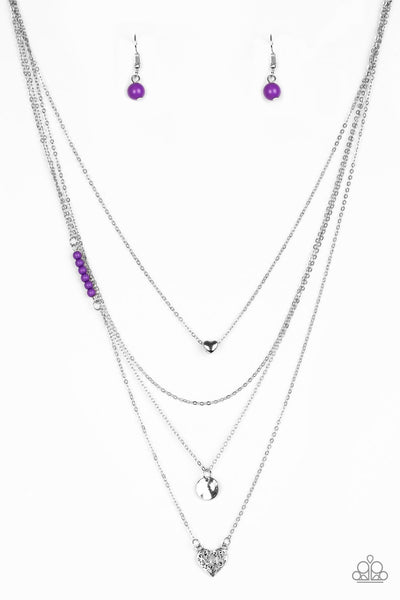 Paparazzi Gypsy Heart - Purple Necklace