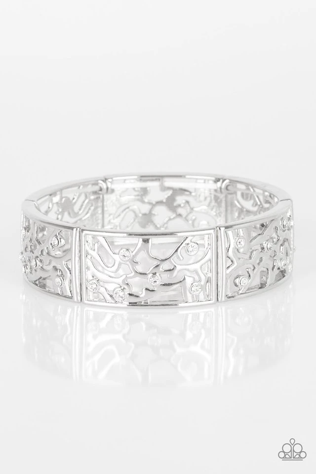 Paparazzi Yours and VINE - White Bracelet