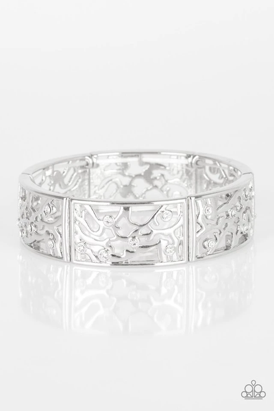 Paparazzi Yours and VINE - White Bracelet