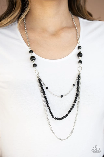Paparazzi Very Vintage - Black Necklace
