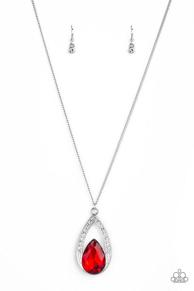 Paparazzi Notorious Noble - Red Necklace