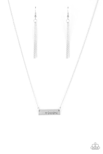 Paparazzi Best Grandma Ever - Silver Necklace