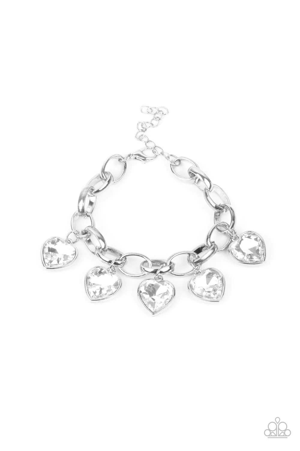 Paparazzi Candy Heart Charmer - White Bracelet