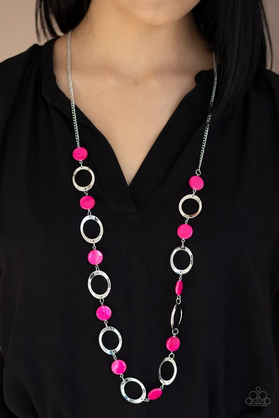 Paparazzi SHELL Your Soul - Pink Necklace