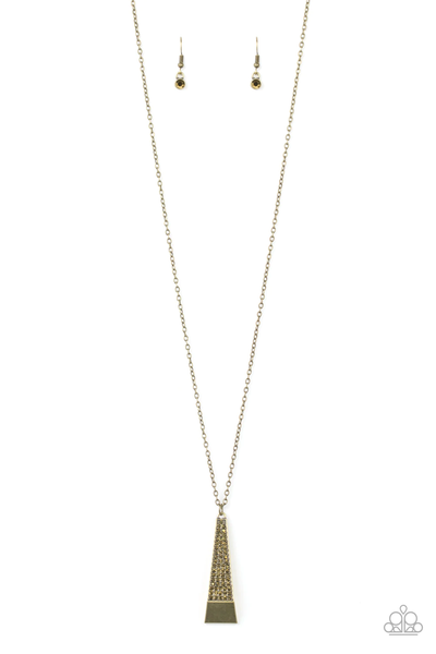 Paparazzi Prized Pendulum - Brass Necklace