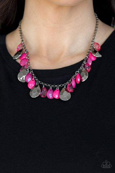 Paparazzi Hurricane Season - Pink Necklace