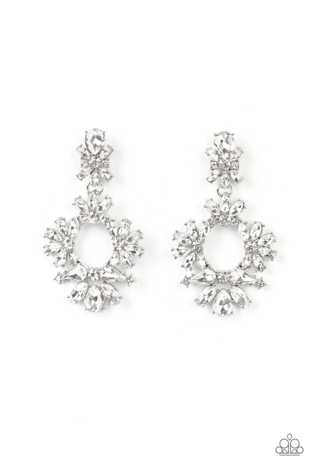 Paparazzi Leave them Speechless - White Post Earrings