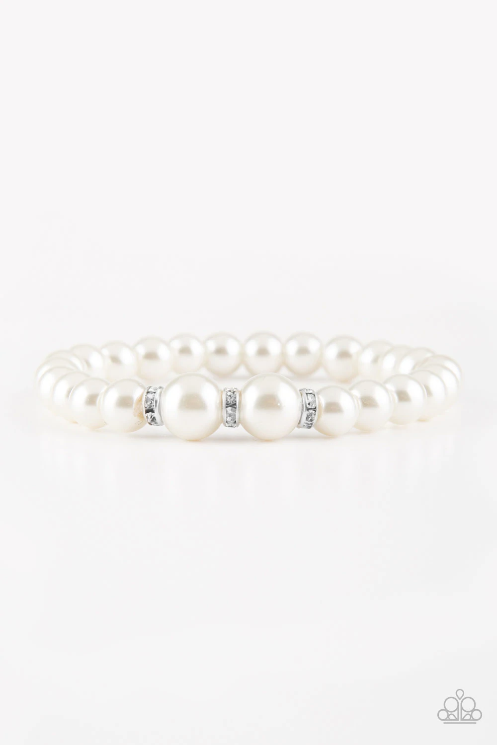 Paparazzi Radiantly Royal - White Bracelet
