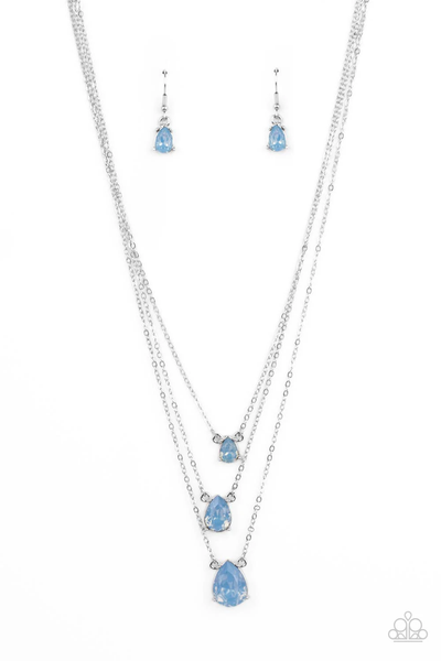 Paparazzi Dewy Drizzle - Blue Necklace
