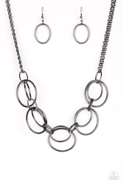 Paparazzi Urban Orbit - Black Necklace