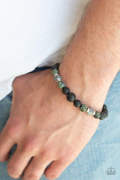 Paparazzi Strength - Green Bracelet