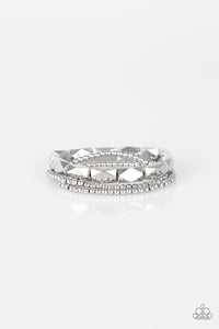 Paparazzi Metal Movement - Silver Bracelet