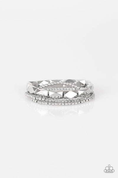 Paparazzi Metal Movement - Silver Bracelet