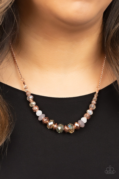 Paparazzi Turn Up The Tea Lights - Copper Necklace