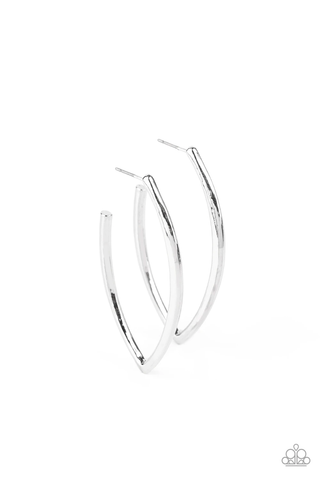 Paparazzi Point Blank Beautiful - Silver Earrings