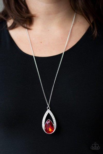 Paparazzi Notorious Noble - Red Necklace