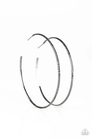 Paparazzi Sleek Fleek - Black Earrings