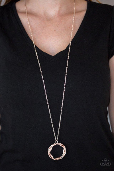 Paparazzi Millennial Minimalist - Rose Gold Necklace