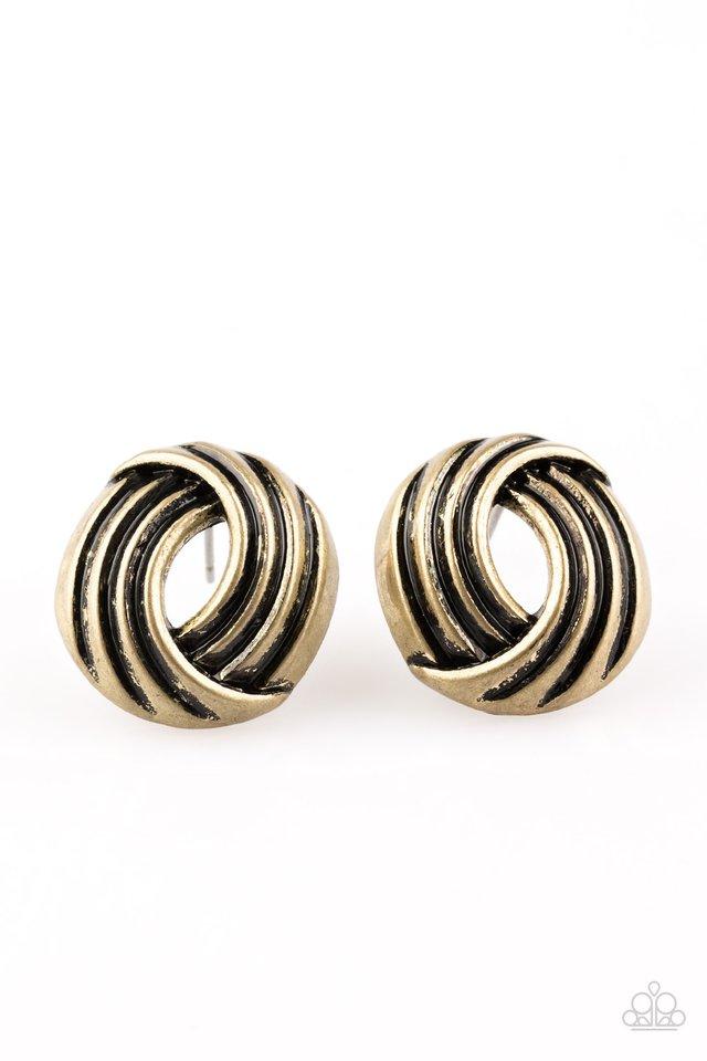 Paparazzi Rare Refinement - Brass Post Earrings
