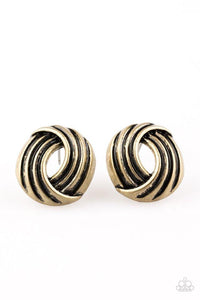 Paparazzi Rare Refinement - Brass Post Earrings