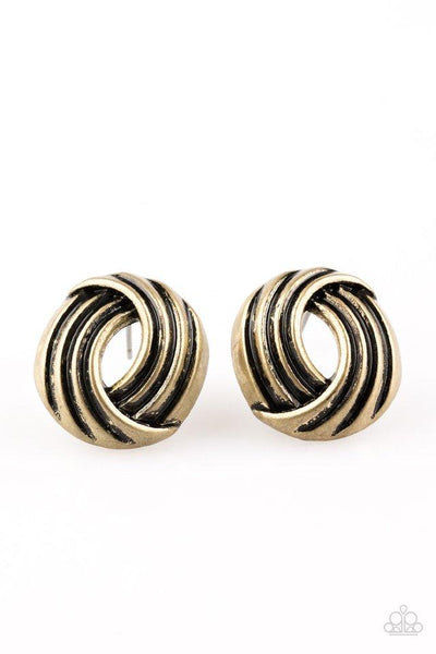 Paparazzi Rare Refinement - Brass Post Earrings