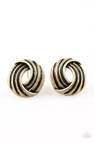 Paparazzi Rare Refinement - Brass Post Earrings