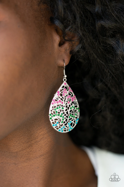 Paparazzi Hustle and Bustle - Multi Earrings
