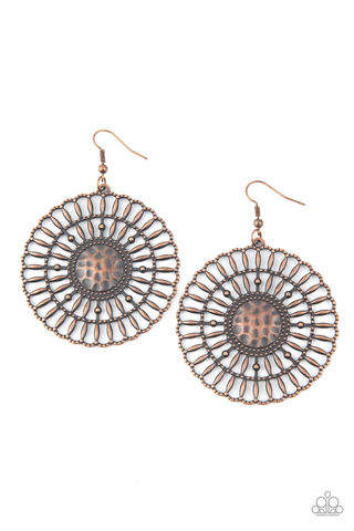 Paparazzi Rustic Groves - Copper Earrings