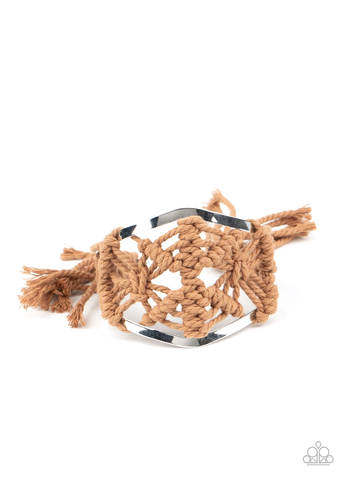 Paparazzi Macrame Mode - Brown Bracelet