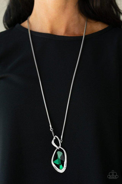 Paparazzi Optical Opulence - Green Necklace