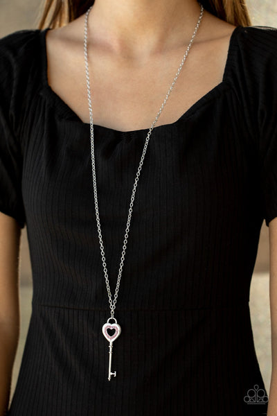 Paparazzi Unlock Your Heart - Pink Necklace