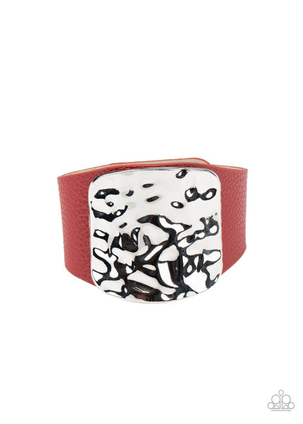 Paparazzi Brighten Up - Red Bracelet