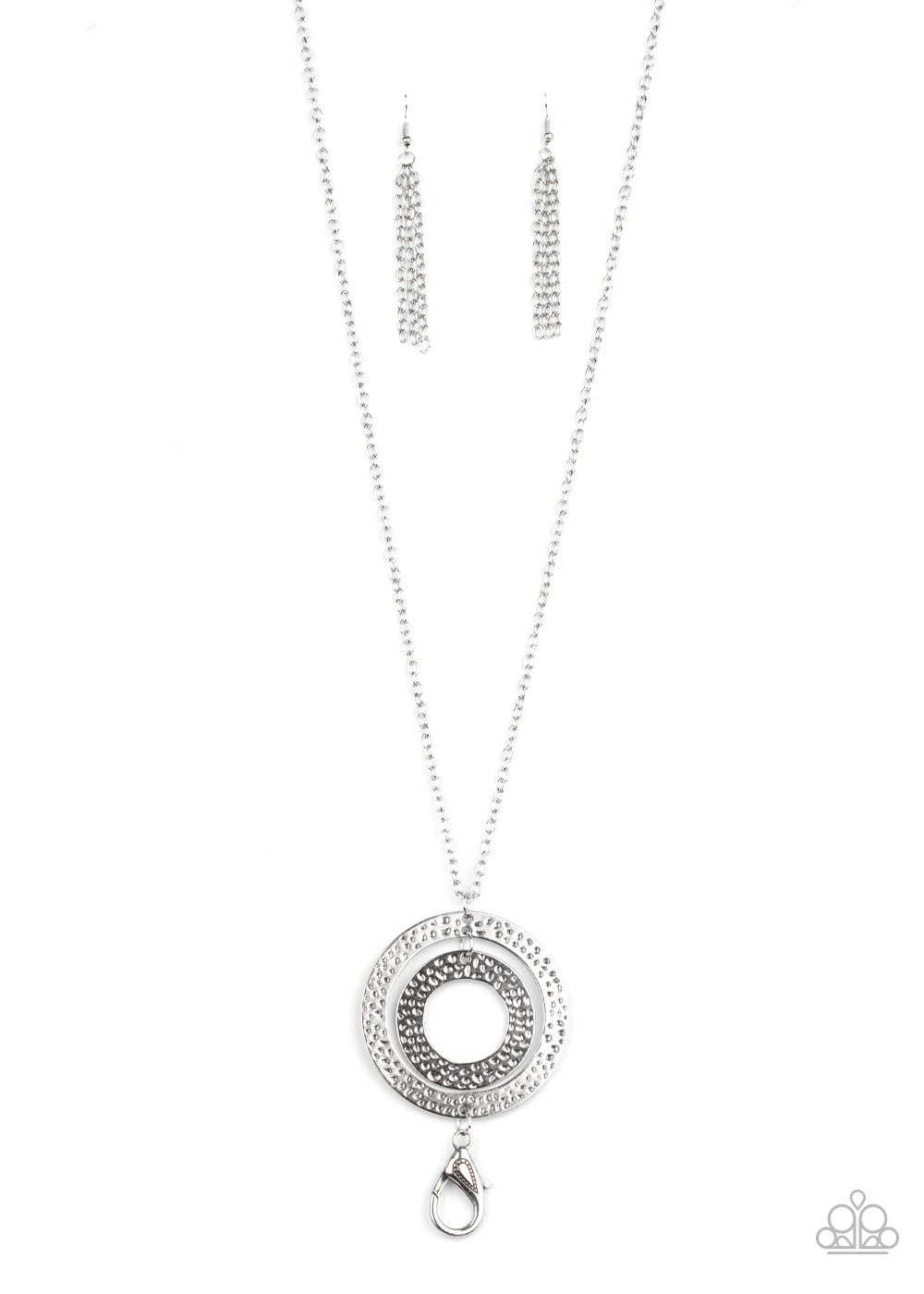 Paparazzi Circle Back To That Lanyard - Silver Lanyard