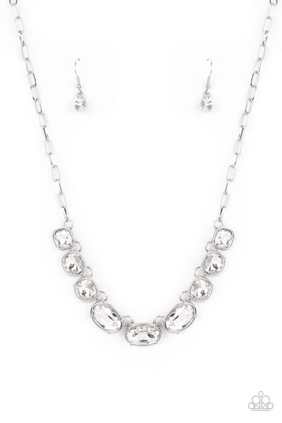 Paparazzi Gorgeously Glacial - White Necklace