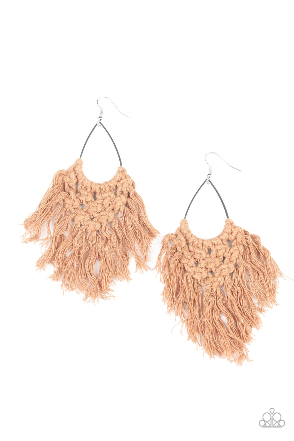 Paparazzi Oh MACRAME, Oh My - Brown Earrings
