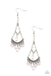 Paparazzi First In SHINE - Pink Earrings