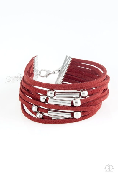 Paparazzi Back To BACKPACKER - Red Bracelet