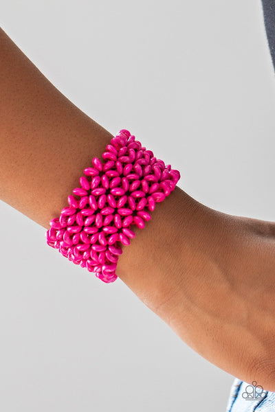 Paparazzi Island Expression - Pink Bracelet