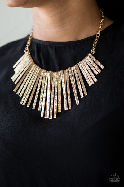 Paparazzi Welcome To The Pack - Gold Necklace