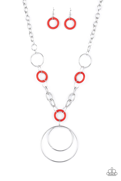 Paparazzi HOOP du Jour - Red Necklace