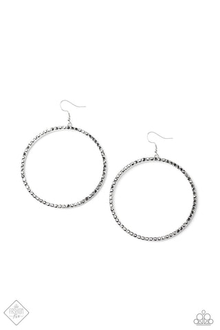 Paparazzi Wide Curves Ahead - Silver Earrings