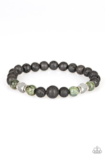 Paparazzi Strength - Green Bracelet