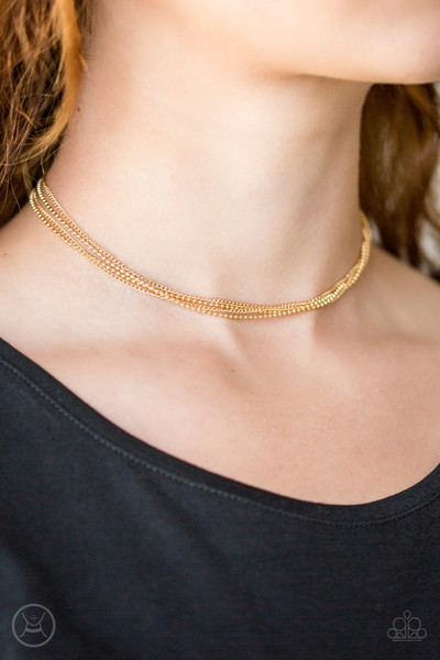 Paparazzi If You Dare - Gold Necklace