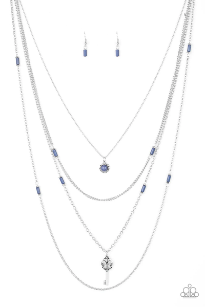 Paparazzi Key Keynote - Blue Necklace